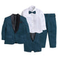 Jeetethnics Boys Turquoise Coat Suit Set With Waistcoat Shirt And Trousers (9106Chv)