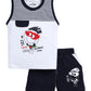Cutopies Boys Navy 100% Pure Cotton Sleeveless TShirt And Shorts Set (Pack Of 1) Baby Boys Clothing Sets
