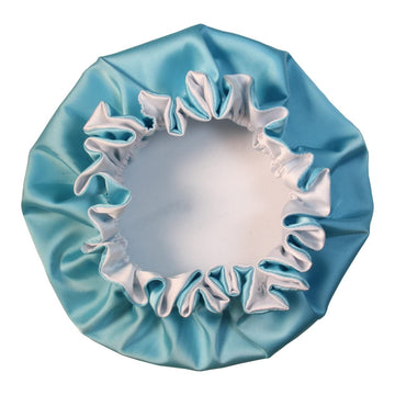 Akiss Reversible Satin Silk Sleep Hair Bonnet For Baby Infant Girl Boy (Arctic/White, 6~12M)