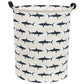 Sanjiaofen Kids Laundry Hamper,Canvas Shark Hamper Collapsible Boys Storage Baskets For Shark Room Decor,Nursery Hamper,Toy Orga