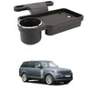 Oshotto (FT04) Foldable Car Auto Headrest Rear Back Seat Table Drink Food Cup Tray Holder Compatible with Rangerover Vogue  Bl