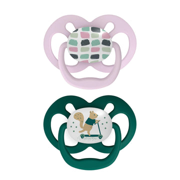 Dr. Brown'S Advantage Baby Pacifiers, 6 -18 Month, Pink, 2 Count