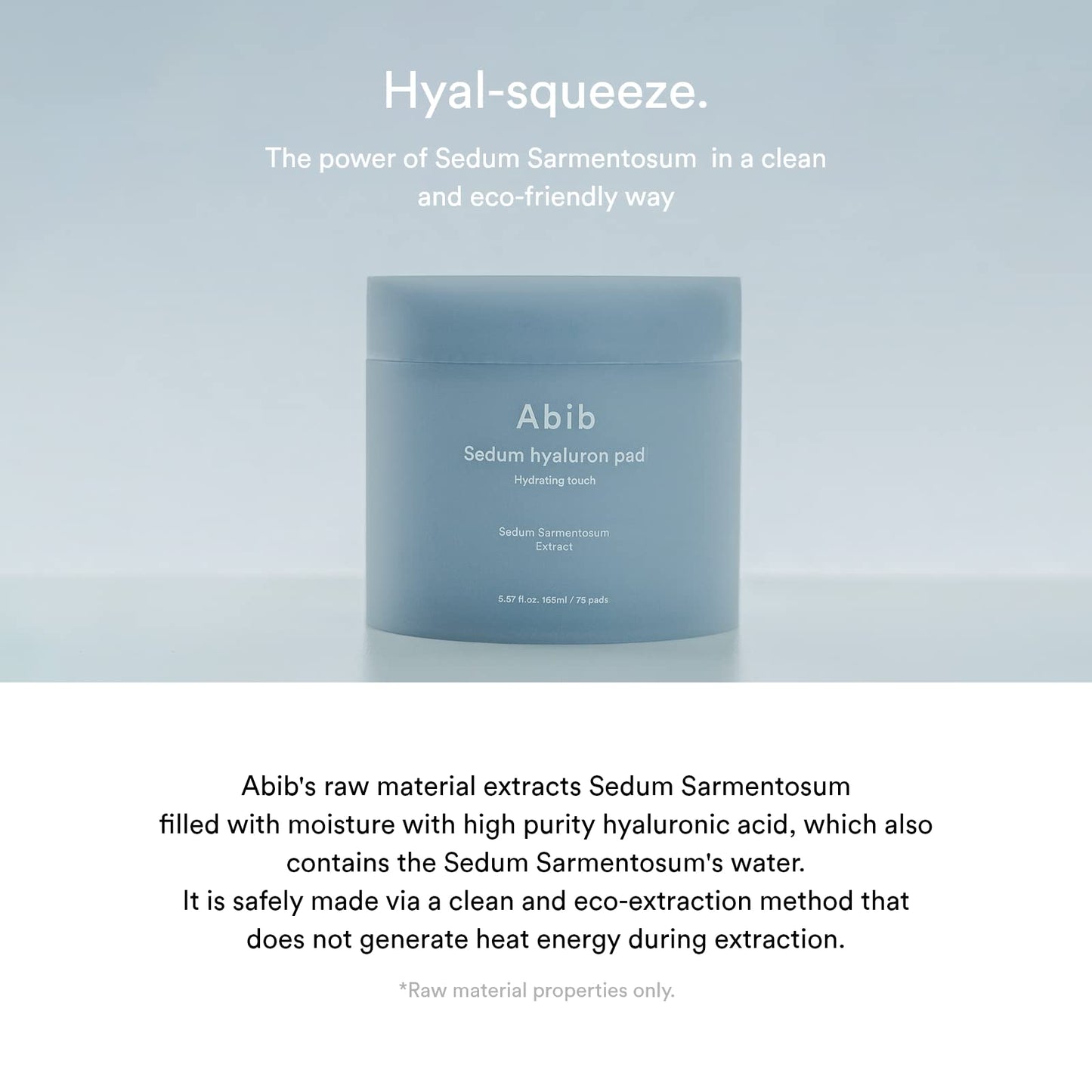 [Abib] Sedum Hyaluron Pad Hydrating Touch (75 Pads)
