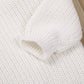 Afunbaby Baby Girl Boy Knit Sweater Blouse Pullover Sweatshirt Warm Crewneck Long Sleeve Tops For Infant Toddler (4-5T,A-White)
