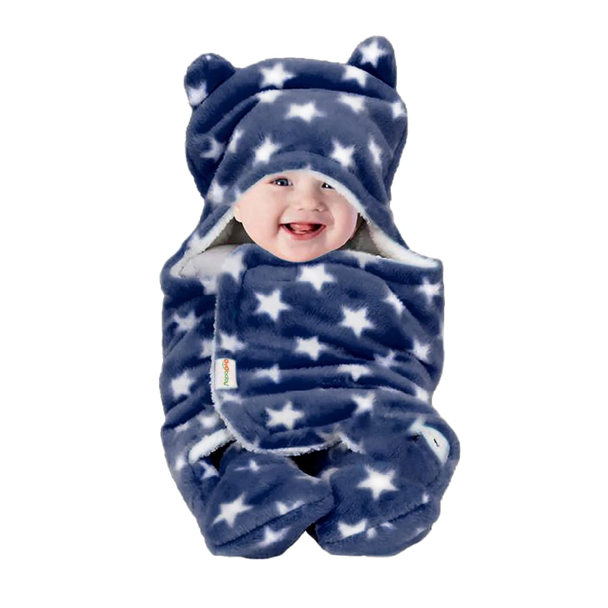 Oyo Baby UltraSoft Baby Swaddle Wrap Blanket With Hood & Booties  Warm Fleece Sleeping Bag For Newborns (06 Months 72 * 68 Cm
