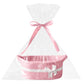 Poschnor Easter Gift Basket Empty with Gift Bags and Ribbons, Woven Cotton Rope Basket for Gifting, Storage, Decoration, Pink