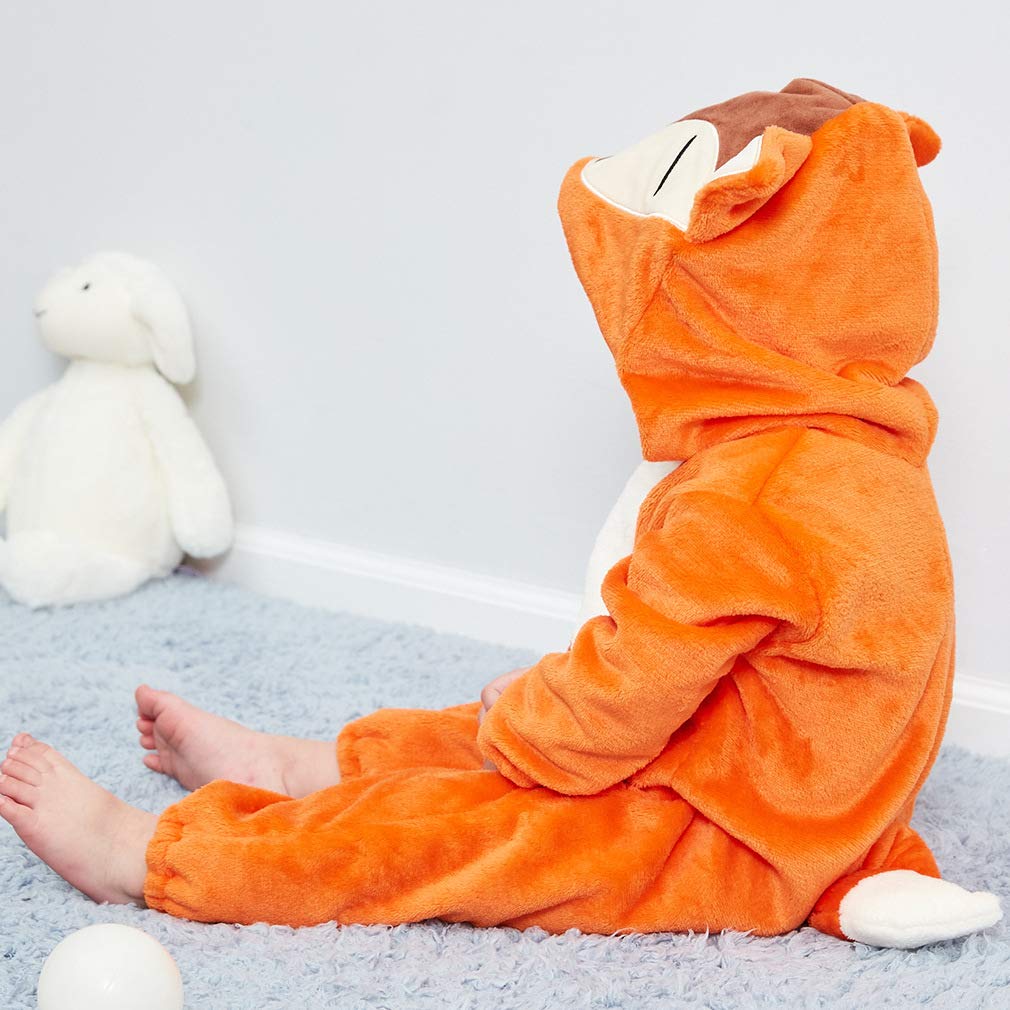 Qzerplay Unisex Kids Baby Fox Halloween Costumes Cartoon Outfit Hooded Homewear 100