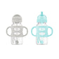 Dr. Brown'S Milestones Wide-Neck Sippy Straw Bottle With 100% Silicone Handles And Weighted Straw, 9 Oz/270 Ml, Gray & Green, 6M