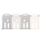 Fortella Cloud Castle Foldable Playpen, Baby Safety Play Yard with Whiteboard and Activity Wall, Indoors or Outdoors (Gray 4-Pan