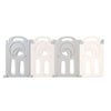 Fortella Cloud Castle Foldable Playpen, Baby Safety Play Yard with Whiteboard and Activity Wall, Indoors or Outdoors (Gray 4-Pan