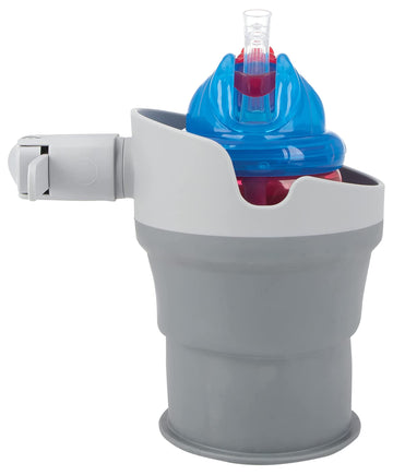 Nuby Collapsible Cup Holder - Travel/Stroller Accessory Gray