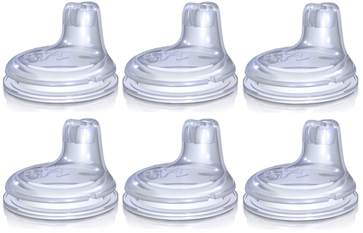 Nuby 6 Pack Replacement Silicone Spouts For The Nuby *No Spill Easy Grip Cup*