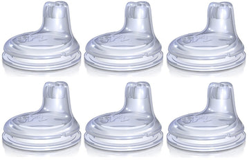 Nuby 6 Pack Replacement Silicone Spouts For The Nuby *No Spill Easy Grip Cup*