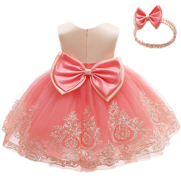 Cmmchaah Little Girls Christmas Dresses Kids Toddler Formal Easter Ball Gown Birthday Pageant Dress (Watermlon,100)