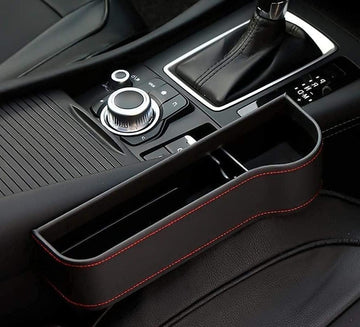 Car Seat Gap Filler Organizer with Bottle Holder  PU Leather Car Seat Side Pocket Storage Box, Auto Console Catch Caddy for Pho