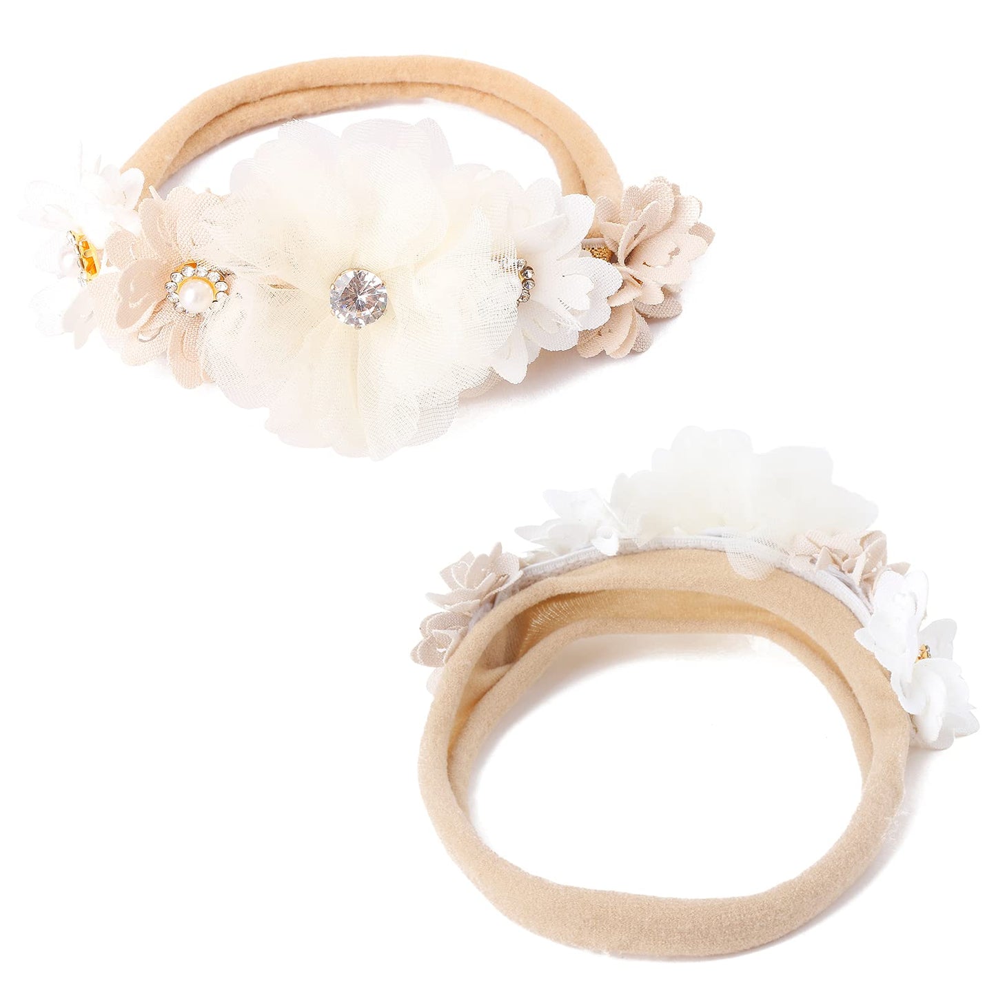 Bfnaagirl Baby Girl Headbands Nylon Flower Elastic Hairbands 6Pcs Hair Accessories Gift For Newborn Infant Toddlers