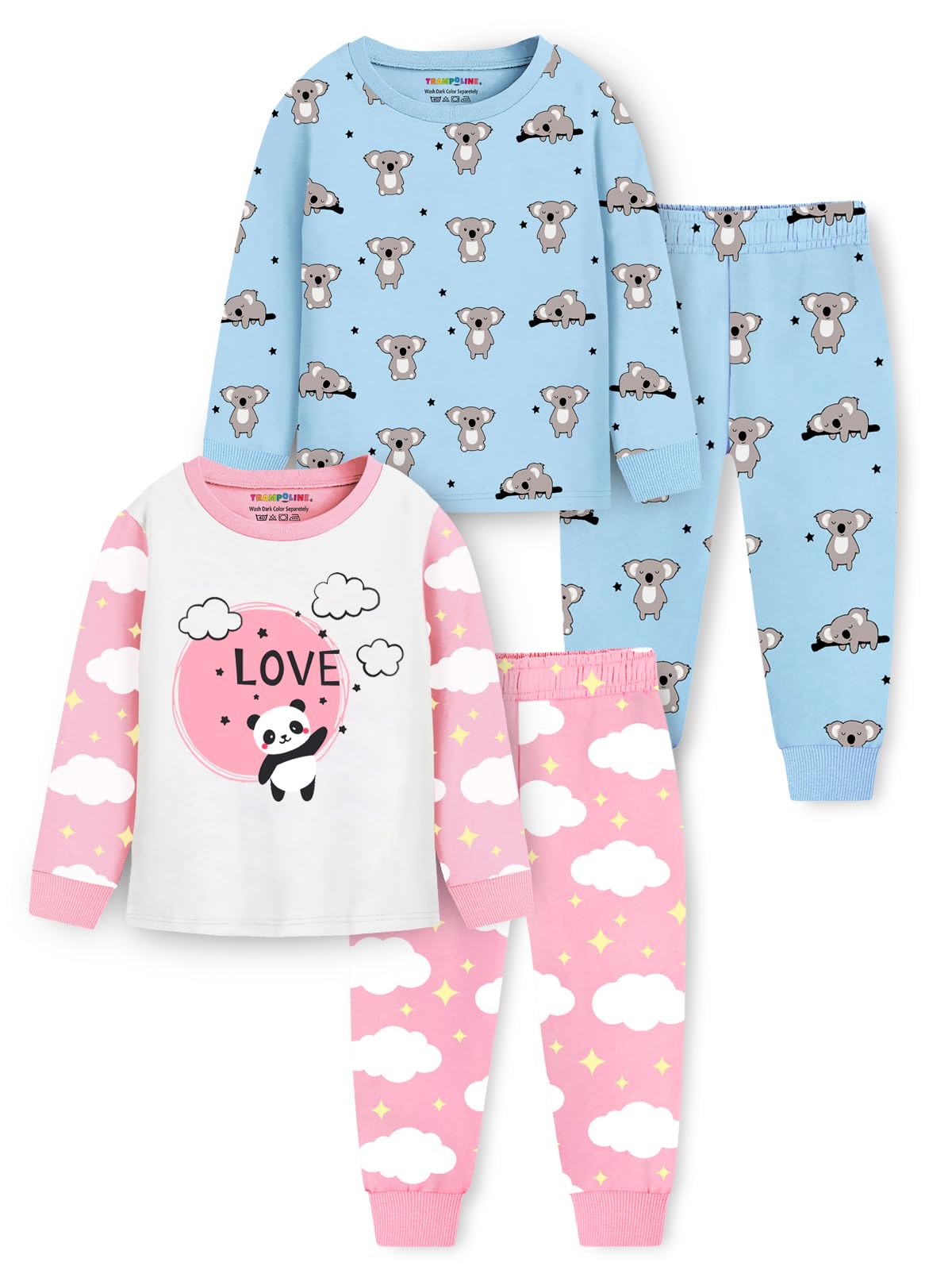 Trampoline Girls Pack of 2 Graphic Printed Night Suits Set (TRMNSS128_2) Multicolour
