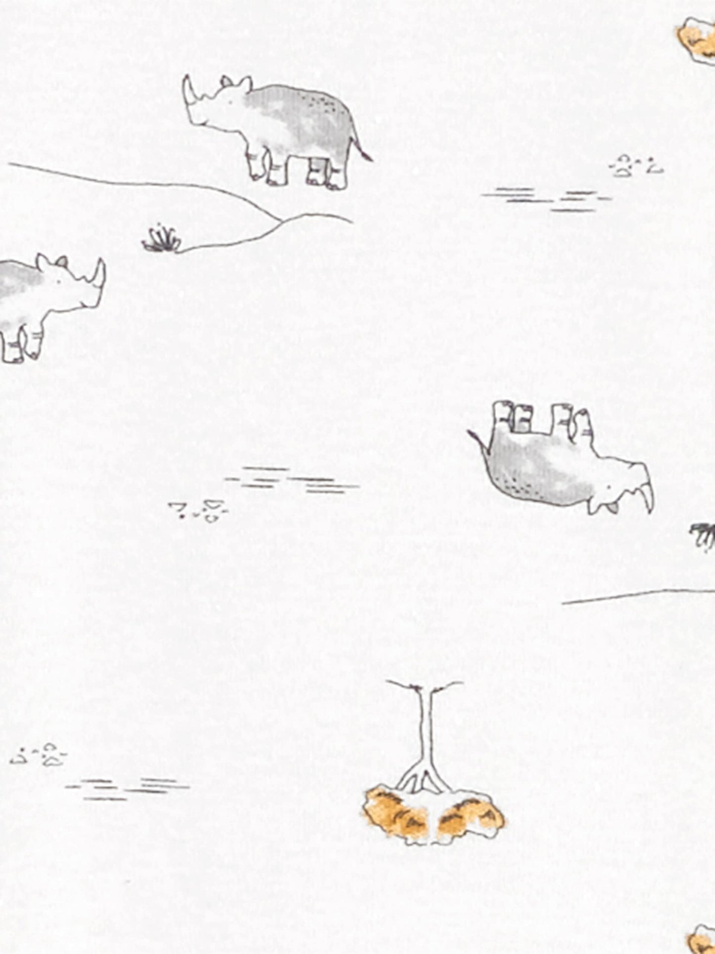 Simple Joys By Carter'S Baby Boys' 3-Pack Snug Fit Footless Cotton Pajamas, Gold Stripe/Grey Lion/White Animal, 4