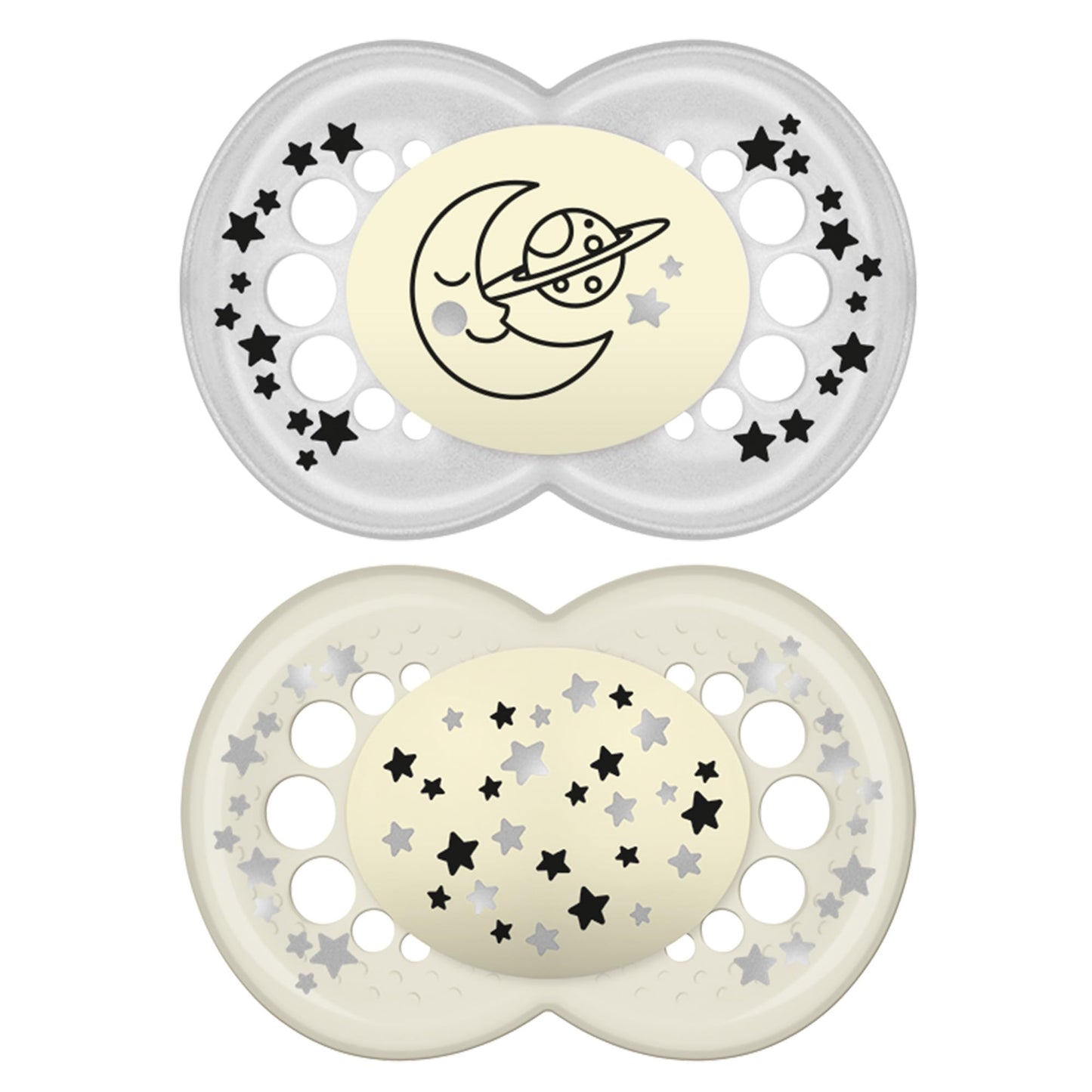 Mam Night Pacifiers (2 Count), Mam Pacifiers 6+ Months, Best Pacifier For Breastfed Babies, Glow In The Dark Pacifier, Baby Unis