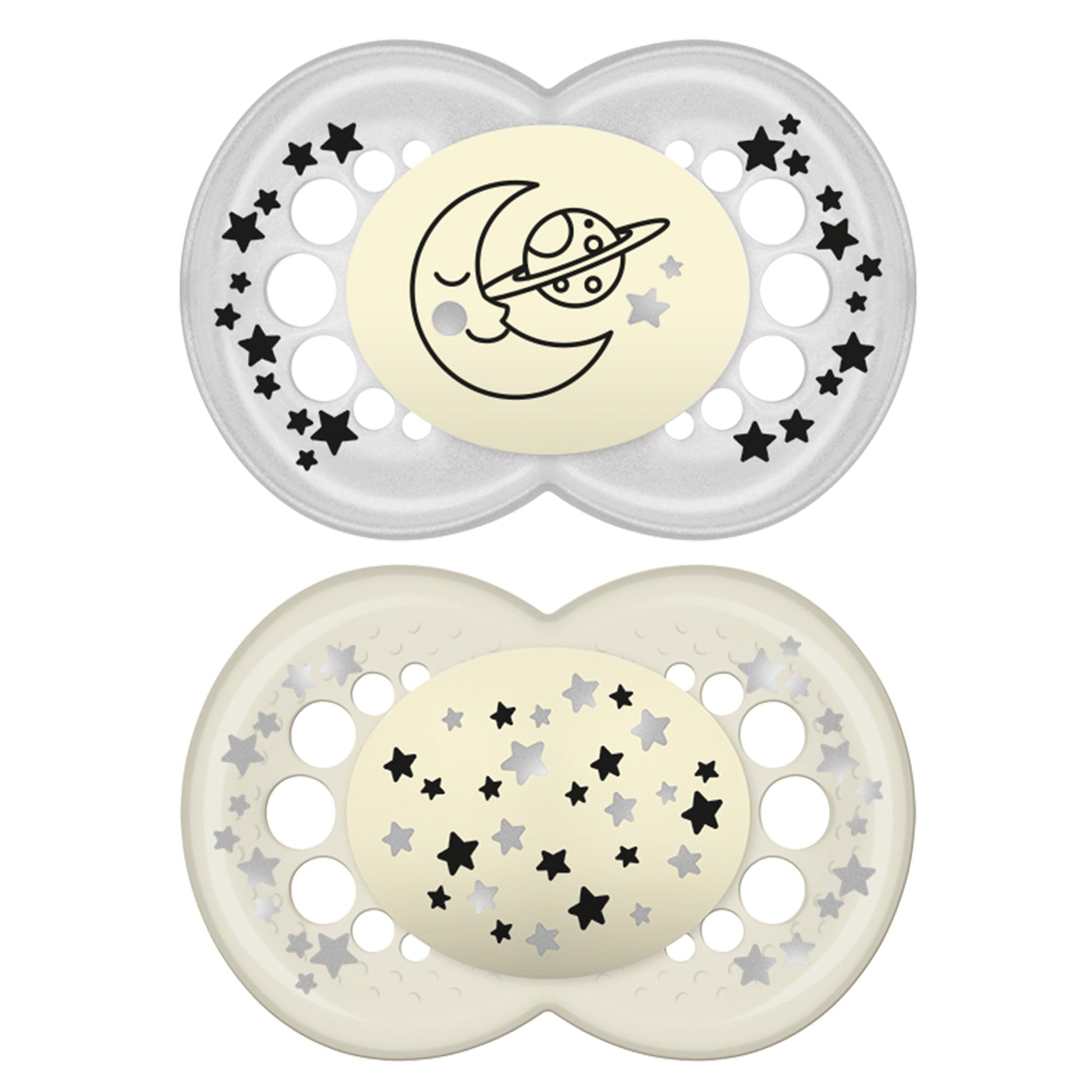 Mam Night Pacifiers (2 Count), Mam Pacifiers 6+ Months, Best Pacifier For Breastfed Babies, Glow In The Dark Pacifier, Baby Unis