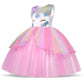 Uraqt Unicorn Costume, Princess Unicorn Dress For Girls, Fancy Dress With Necklace/Headband For Birthday/Cosplay/Party/Christmas