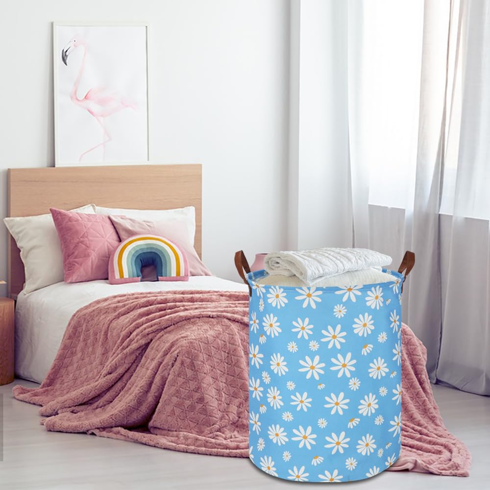 Ntaohamper Kids Laundry Hamper,Blue Laundry Basket,Baby Nursery Hamper,Waterproof Toys Storage Bin,Clothes Organizer,Gift Basket