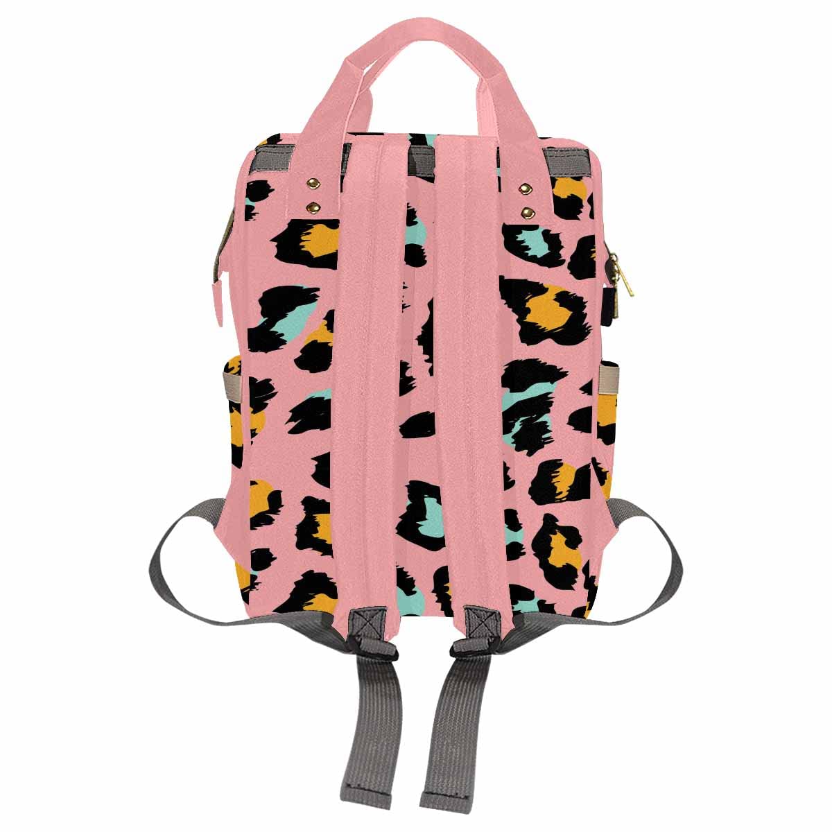 Artsadd Custom Baby Bag Large Capacity Nappy Bag For Mom, Blue Bow Knot Handbags Personalized Name Diaper Backpack With Stroller