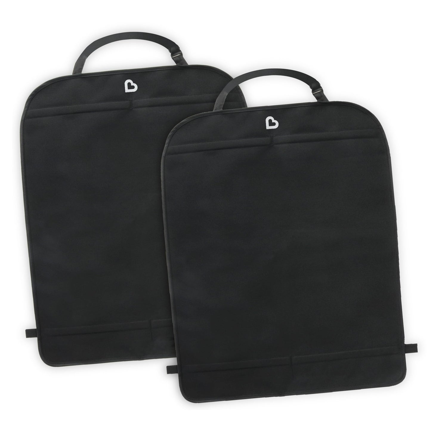 Munchkin Back Seat Cover For Kids, Deluxe Kick Mats Car Seat Protector, Black, 2 Pack