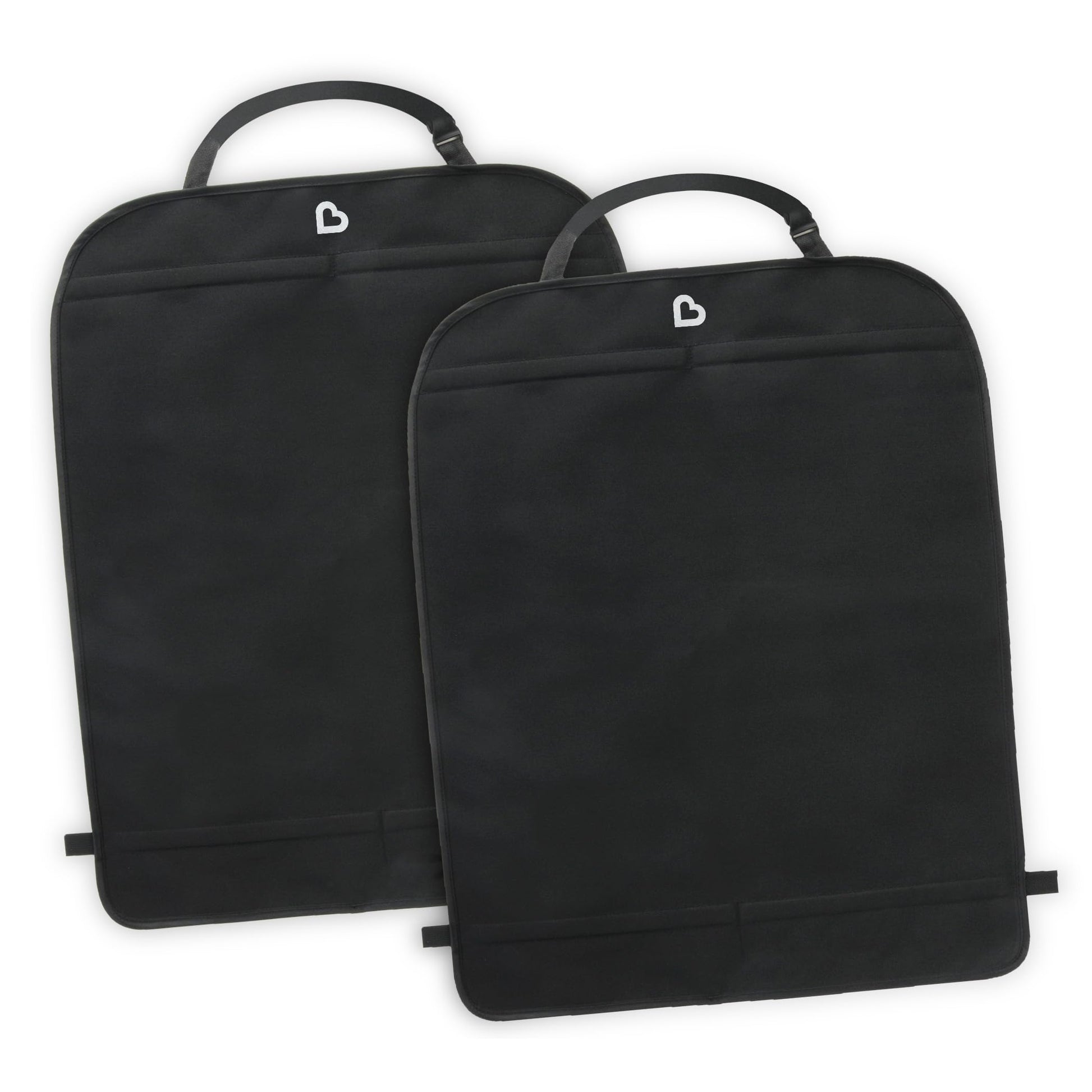 Munchkin Back Seat Cover For Kids, Deluxe Kick Mats Car Seat Protector, Black, 2 Pack