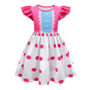 Garperkids Girls Bo Peep Costume For Kids Flutter Sleeve Princess Polka Dot Dress Summer Casual Dress Party Dress Up Children Ou