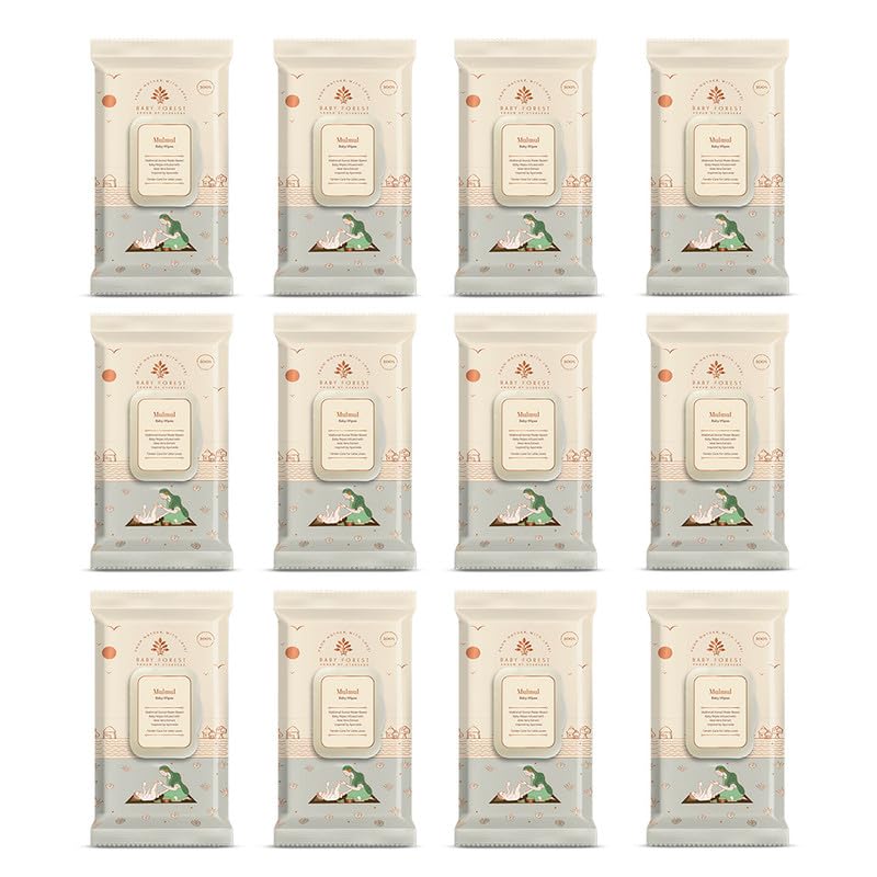 Baby Forest Mulmul Baby Wipes (Pack Of 12)