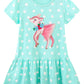 Funnymore Baby Toddler Girls Dresses Spring Summer Short Sleeve Cotton Cute Casual Outfits Clothing Deer 2T
