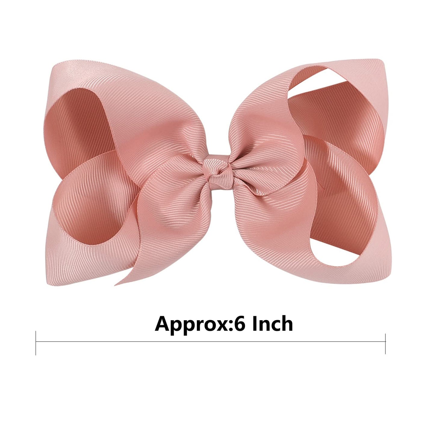 50Pcs 6 Inches Large Hair Bows Alligator Clips Grosgrain Ribbon Hair Barrettes Accessories For Toddlers Teens School Girls