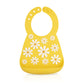 Nuby 3D Soft Silicone Baby Bib With Scoop - Silicone Bib For Toddlers And Babies 6+ Months - Yellow Daisy