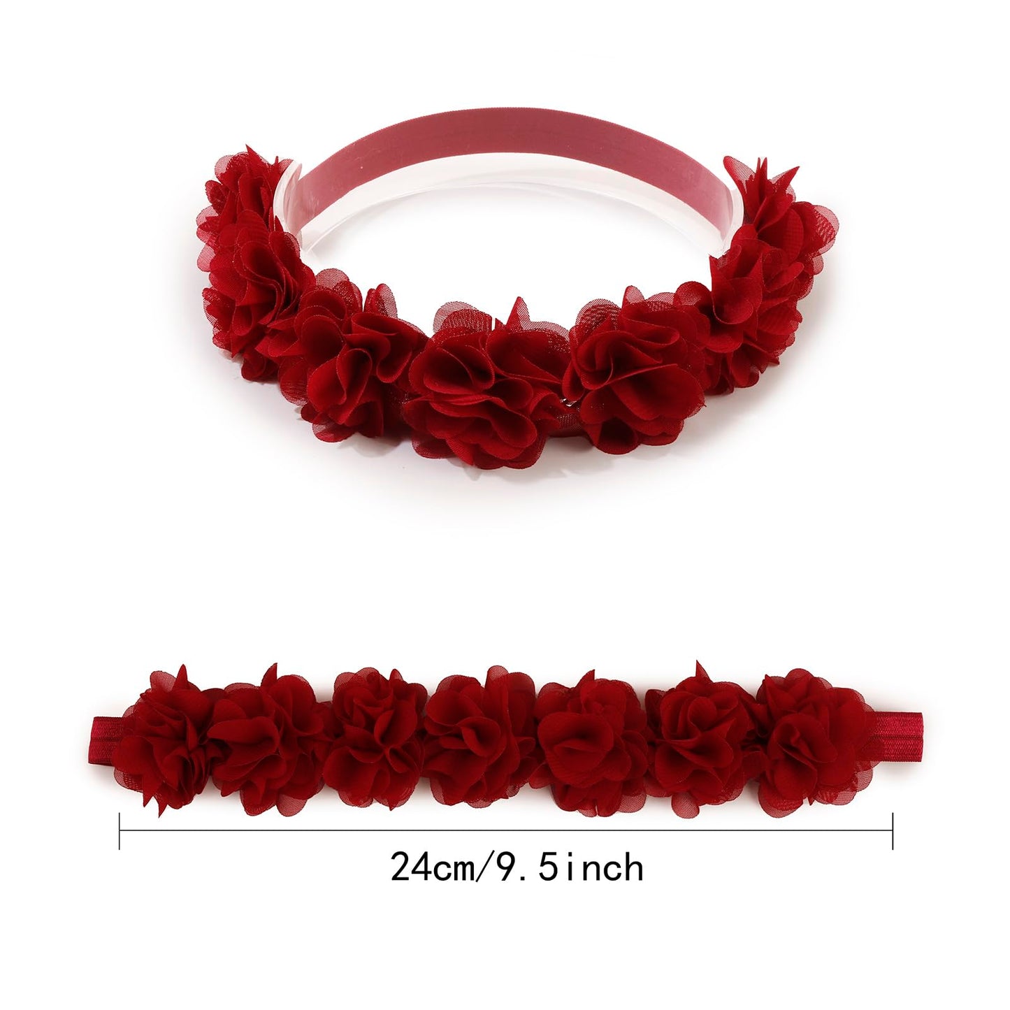 Bfnaagirl New Model Baby Girl Nylon Headbands Nylon Flower Elastic Hairbands 3Pcs Hair Accessories Gift For Newborn Infant Toddl