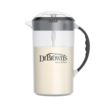 Dr. Brown'S Baby Formula Mixing Pitcher With Adjustable Stopper, Locking Lid, & No Drip Spout, 32Oz, Bpa Free, Black