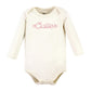 Hudson Baby Unisex Baby Cotton Long-Sleeve Bodysuits, Little Love Flowers 5-Pack, 3-6 Months