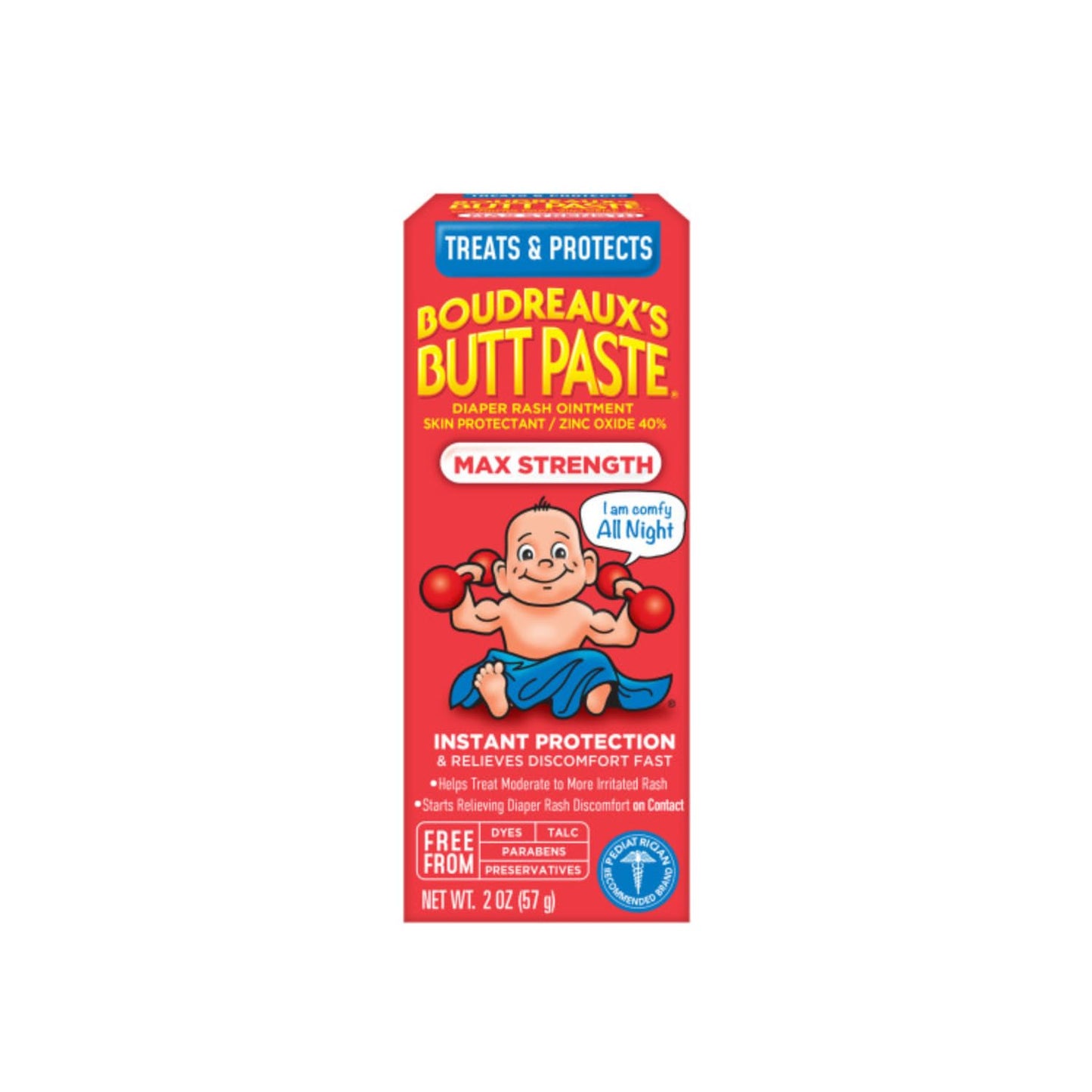 Boudreaux'S Butt Paste Diaper Rash Ointment (Original (2Oz) & Maximum Strength (2Oz)) (1 Of Each) Variety Pack