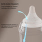 Numvim Glass Nurturing Baby Bottles Gentle & Extra Slow Flow, Newborn Breastfeeding Bottle With Anti Colic Nipple For 0 Months B