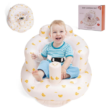 Upgraded Inflatable Baby Seat for Babies 3-36 Months,Baby Inflatable Seat with 3-Point Harness/Built in Air Pump/Waterproof/Back