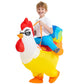 Kooy Inflatable Chicken Costume, Rainbow Chicken Inflatable Costume For Kids Blow Up Halloween Costumes (7-9Y)
