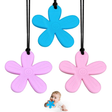 3 Pack Baby Teething Toys for Infants 0-12 Months, BPA Free Silicone Teether Toy, Baby Essentials for Boys Girls, Soft Textured 
