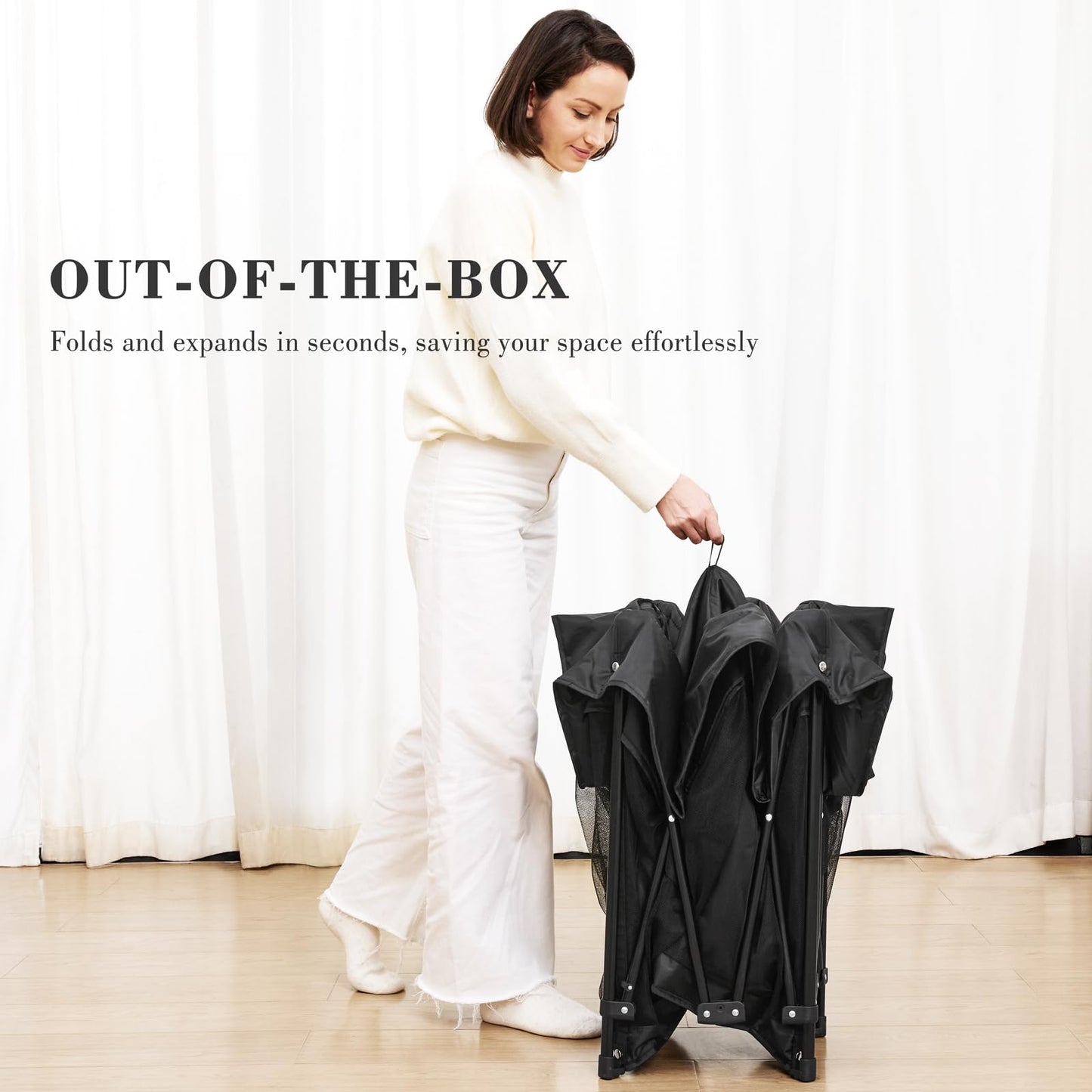 Angelbliss 50X50 Foldable Baby Playpen With Carrying Bag & Safety Lock - Astm F406 Certified Baby Fence For Indoor/Outdoor, Ligh