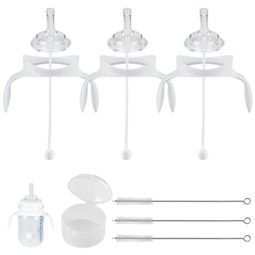 Sippy Straw Cup Soft Conversion Kit For Philips Avent Anti-Colic Baby Bottle, Toddler Transition Kit With Silicone Sippy Spout N