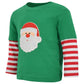 Unique Baby Unisex Layered Christmas Santa Shirt (4T) Green