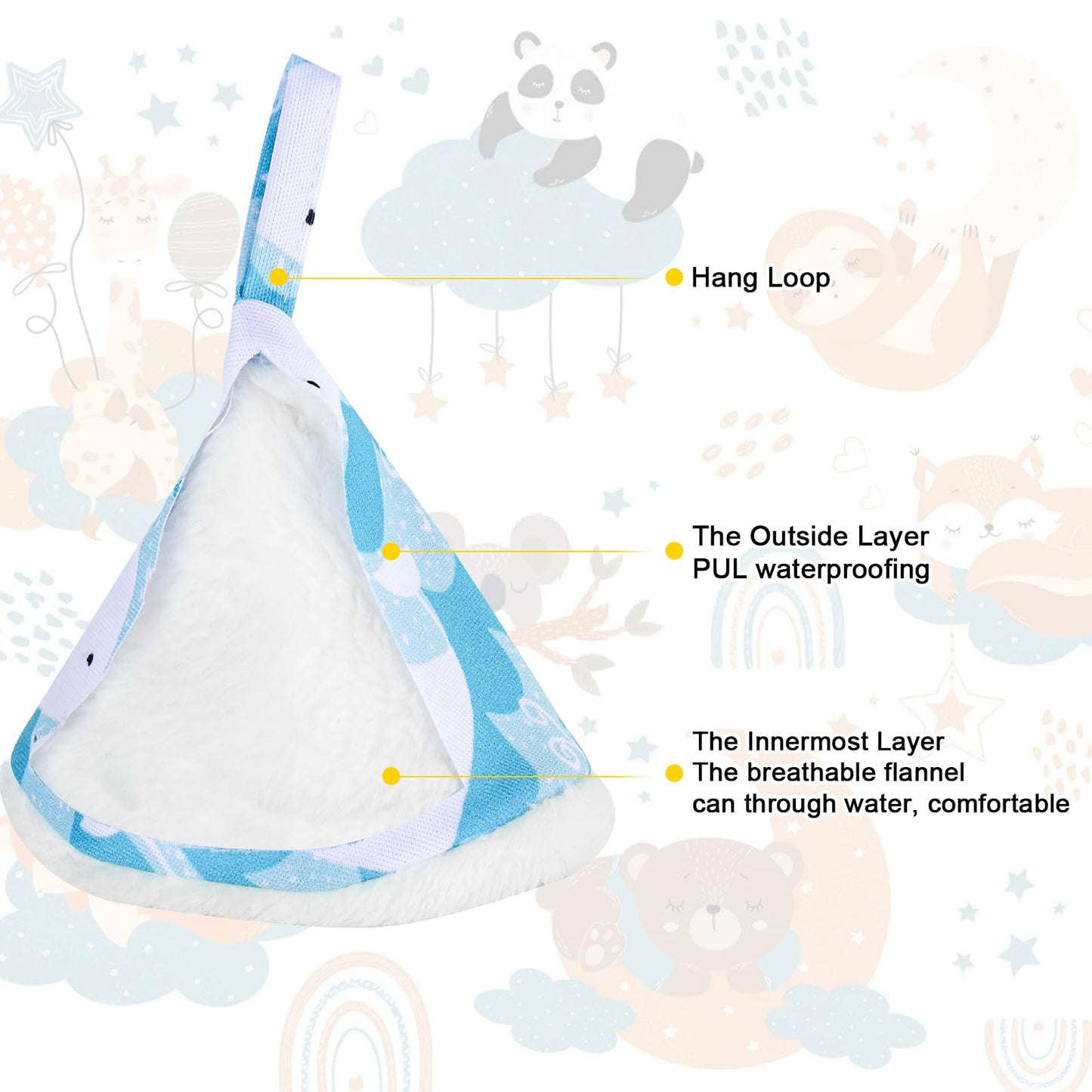 12 Pcs Peepeeteepe For Baby Boy With Storage Bag, Reusable Peepeeteepe Baby Boy With Hang Loop (6 Patterns)