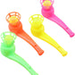 Jizlan 4Pcs Ball Blowing Toy - Balancing Blowing Game, Floating Blow Pipe Balls, Interactive Stress Reliever Floating, Blowing B