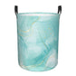 Pevtufa Blue Marble Foldable Laundry Basket Organizer,Fabric Clothes Toy Storage Basket Nursery Hamper Storage Bin For Household