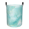 Pevtufa Blue Marble Foldable Laundry Basket Organizer,Fabric Clothes Toy Storage Basket Nursery Hamper Storage Bin For Household