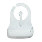 Avanchy Silicone Baby Bibs, Waterproof, Adjustable, BPA Free, Soft Unisex Set for Toddlers with Matching Spoon, White